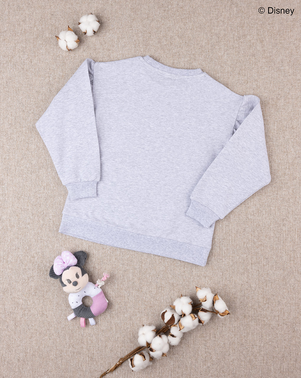 Camisola casual para raparigas "minnie" fundo cinzento claro - Prénatal