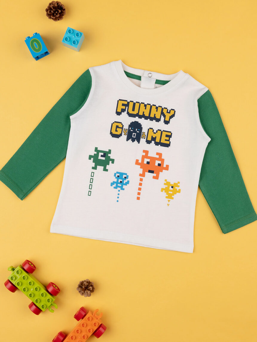 T-shirt rapaz "jogo engraçado" - Prénatal