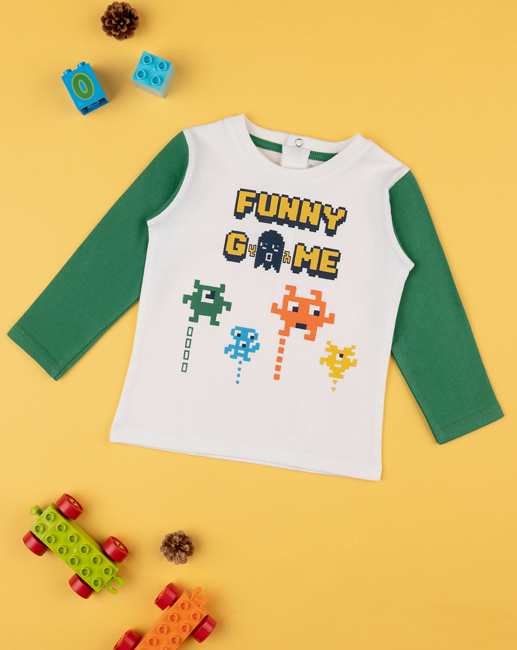 T-shirt rapaz "jogo engraçado" - Prénatal
