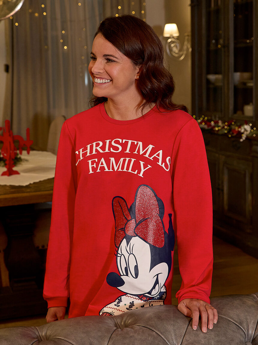 Pijama de maternidade com impressão da família minnie christmas - Prénatal
