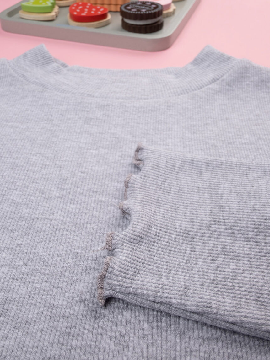 Camisa de maquete cinzenta nervurada - Prénatal
