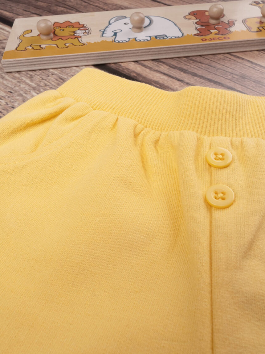 Pantalone em amarelo felpa bimbo - Prénatal