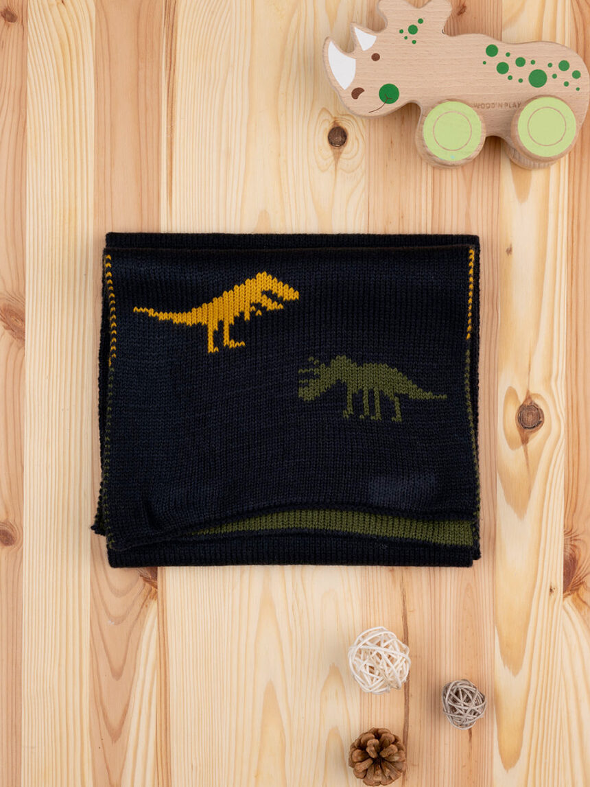 Lenço de tricô 'dinossauro' para bebé - Prénatal