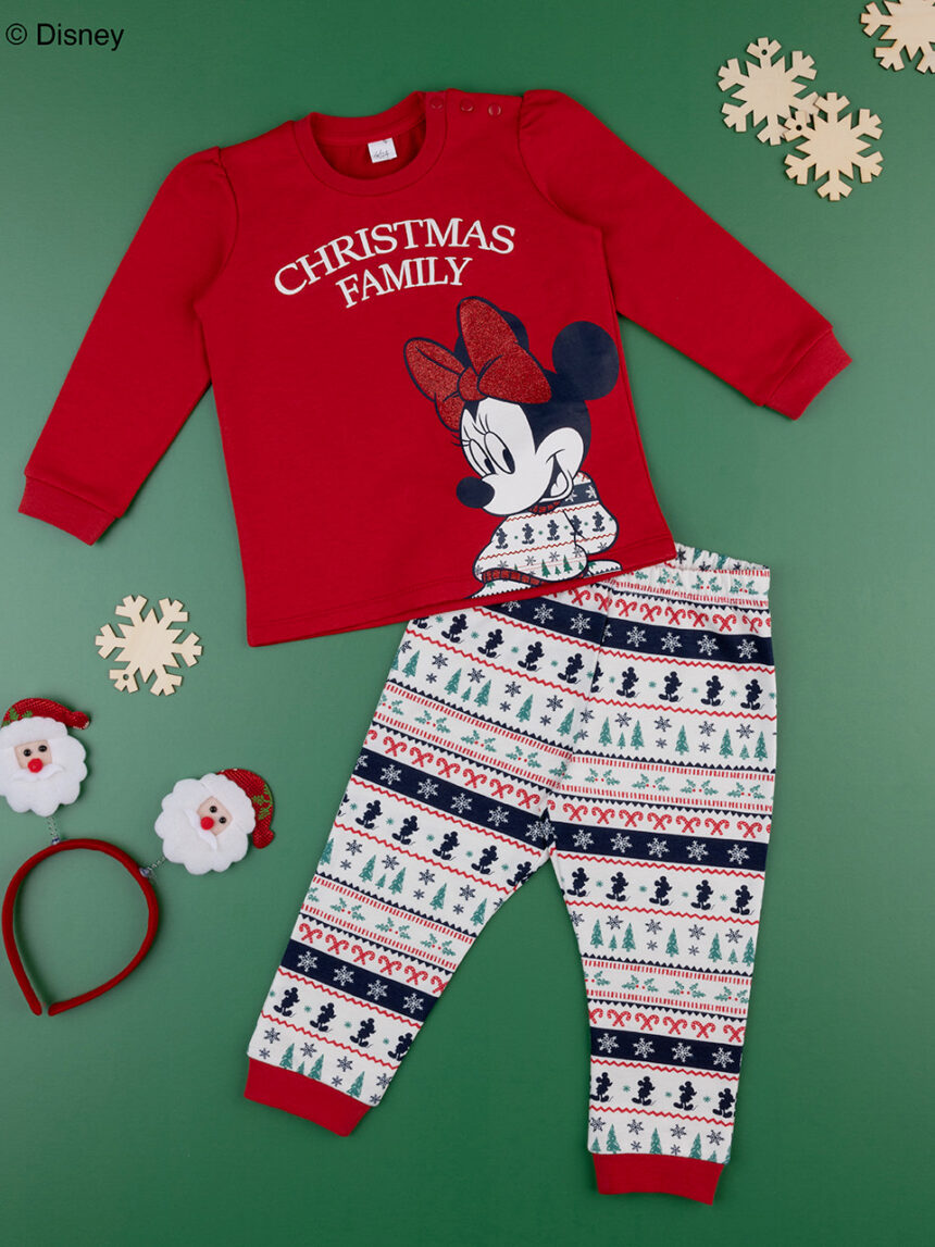 Pijama de pelúcia "minnie christmas" para bebé - Prénatal