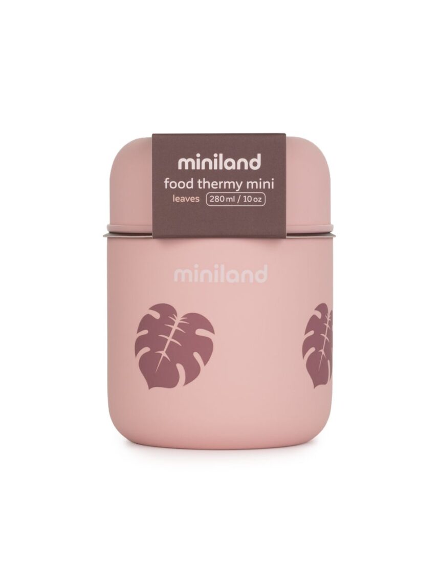 Termos para sólidos mini 280ml com folhas - miniland - Miniland