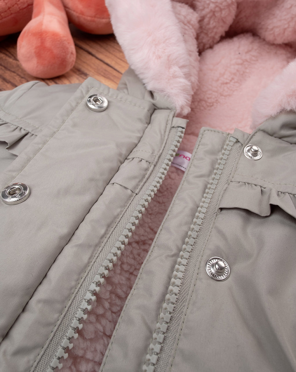 Parkas de raparigas verdes e cor-de-rosa - Prénatal