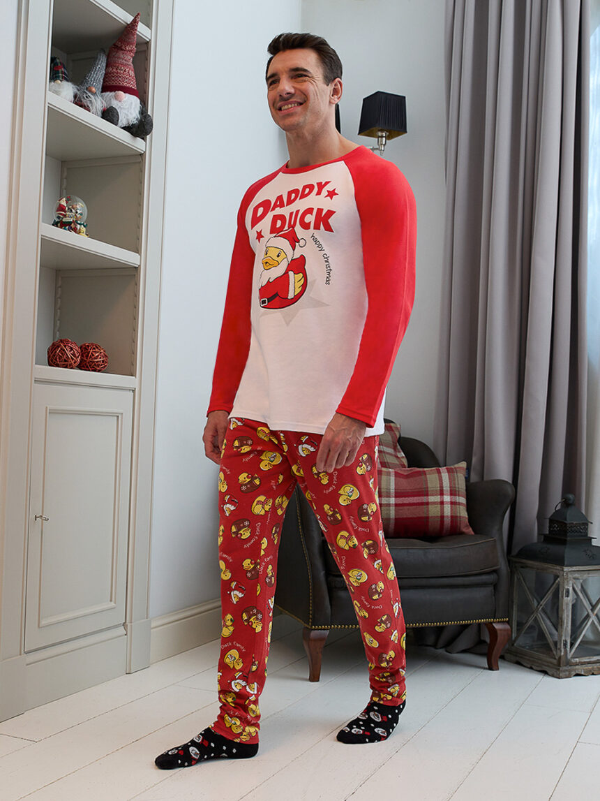 Pijama de natal com estampa de pato daddy duck - Prénatal