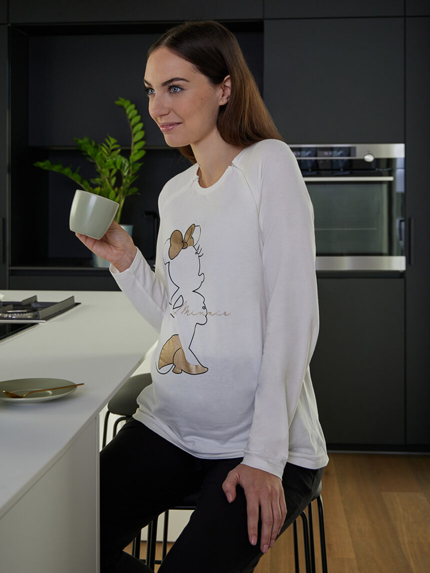 T-shirt de maternidade de enfermagem com estampa minnie - Prénatal