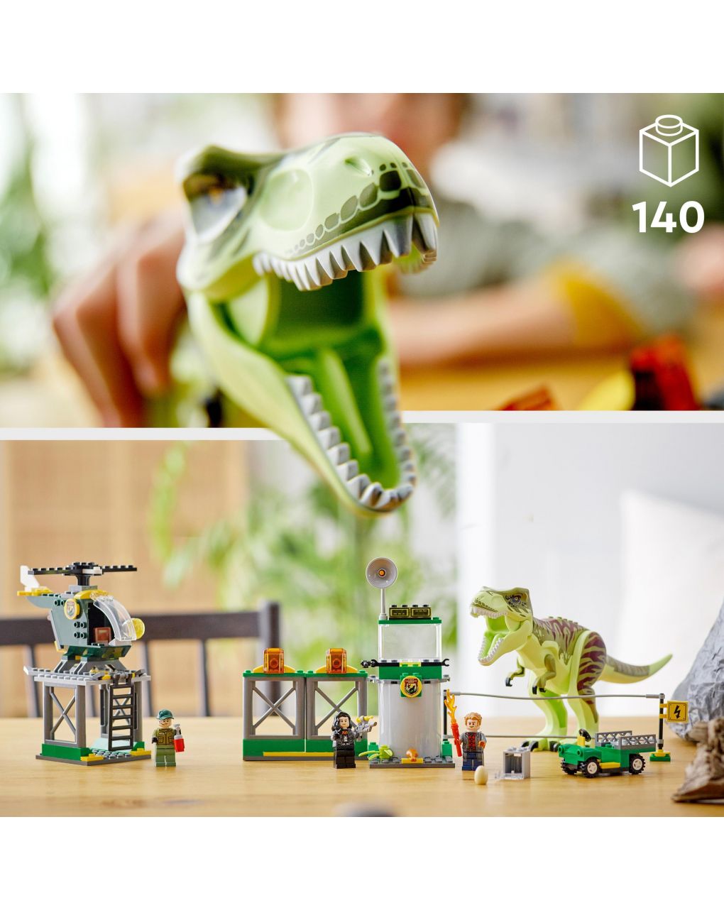 A fuga do t. rex 76944 - mundo jurássico de lego - Lego Jurassic Park/W