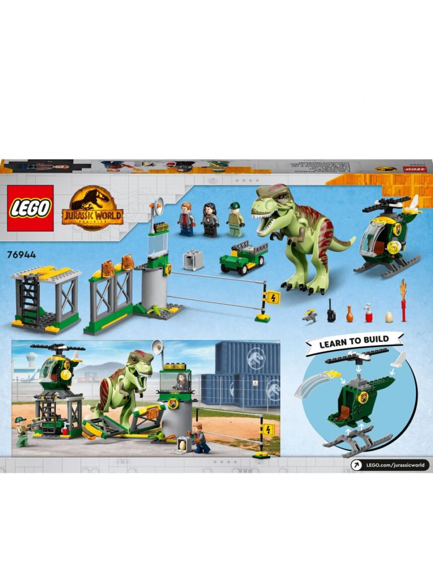 A fuga do t. rex 76944 - mundo jurássico de lego - Lego Jurassic Park/W