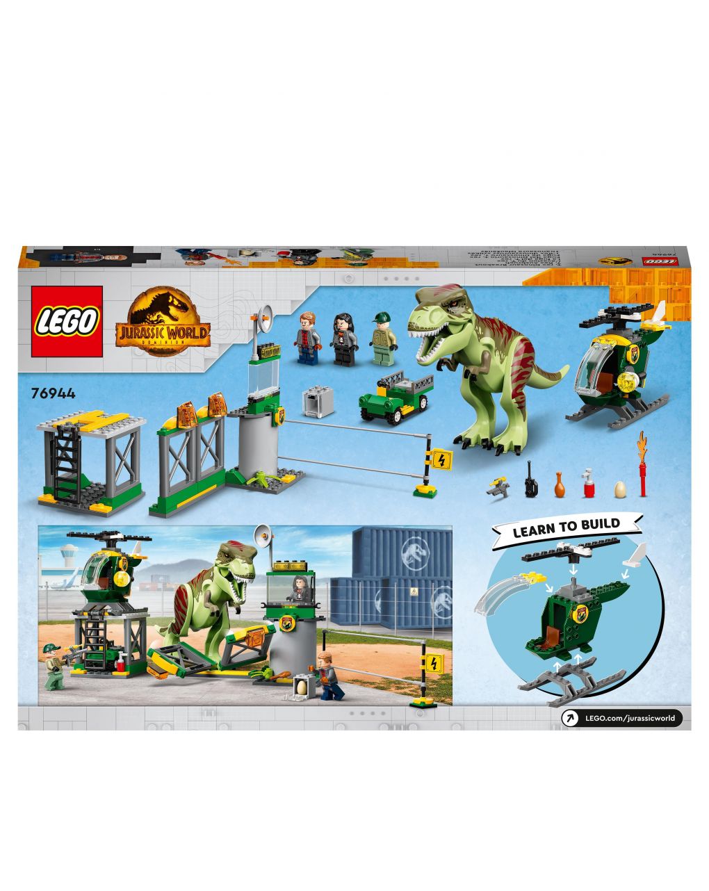 A fuga do t. rex 76944 - mundo jurássico de lego - Lego Jurassic Park/W