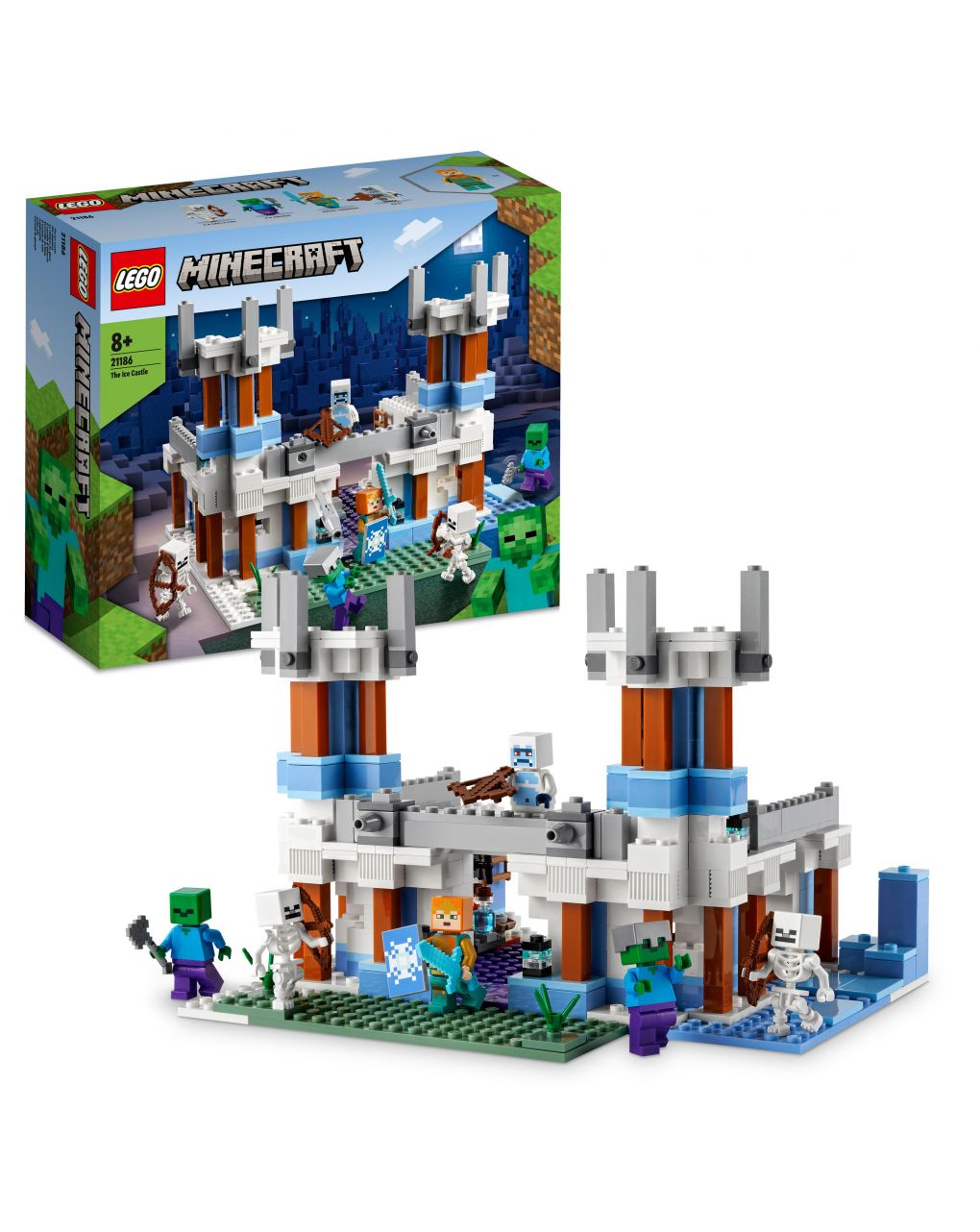 O castelo de gelo 21186 - minecraft de lego - Lego Minecraft