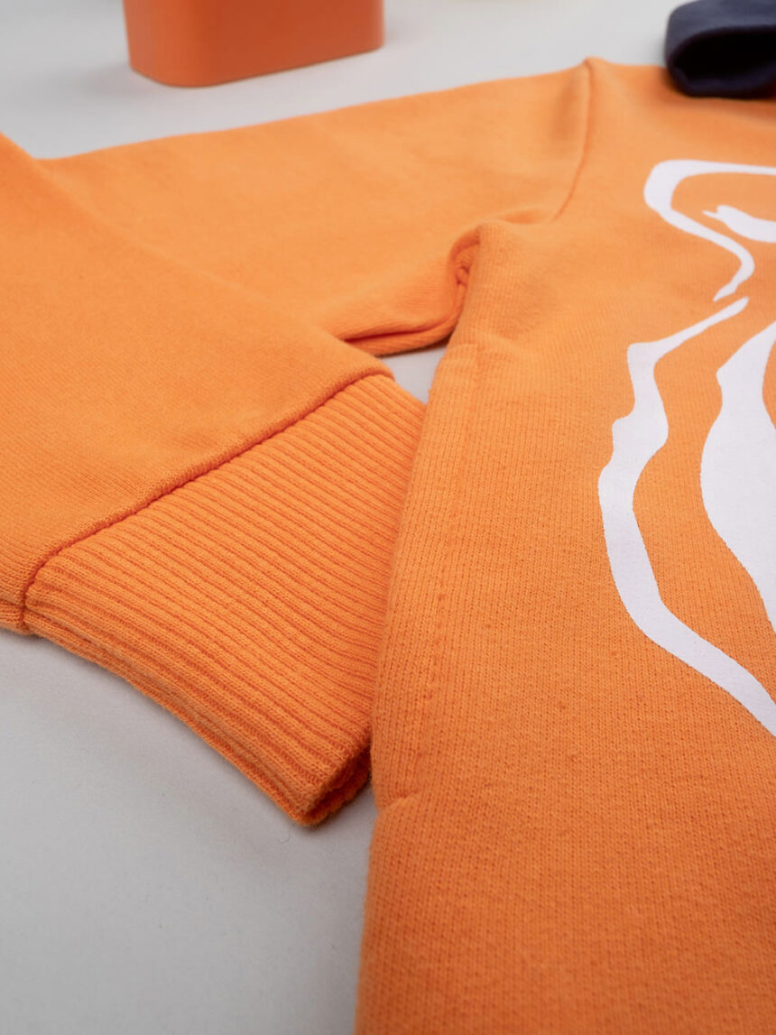 Camisola com capuz laranja bebé - Prénatal
