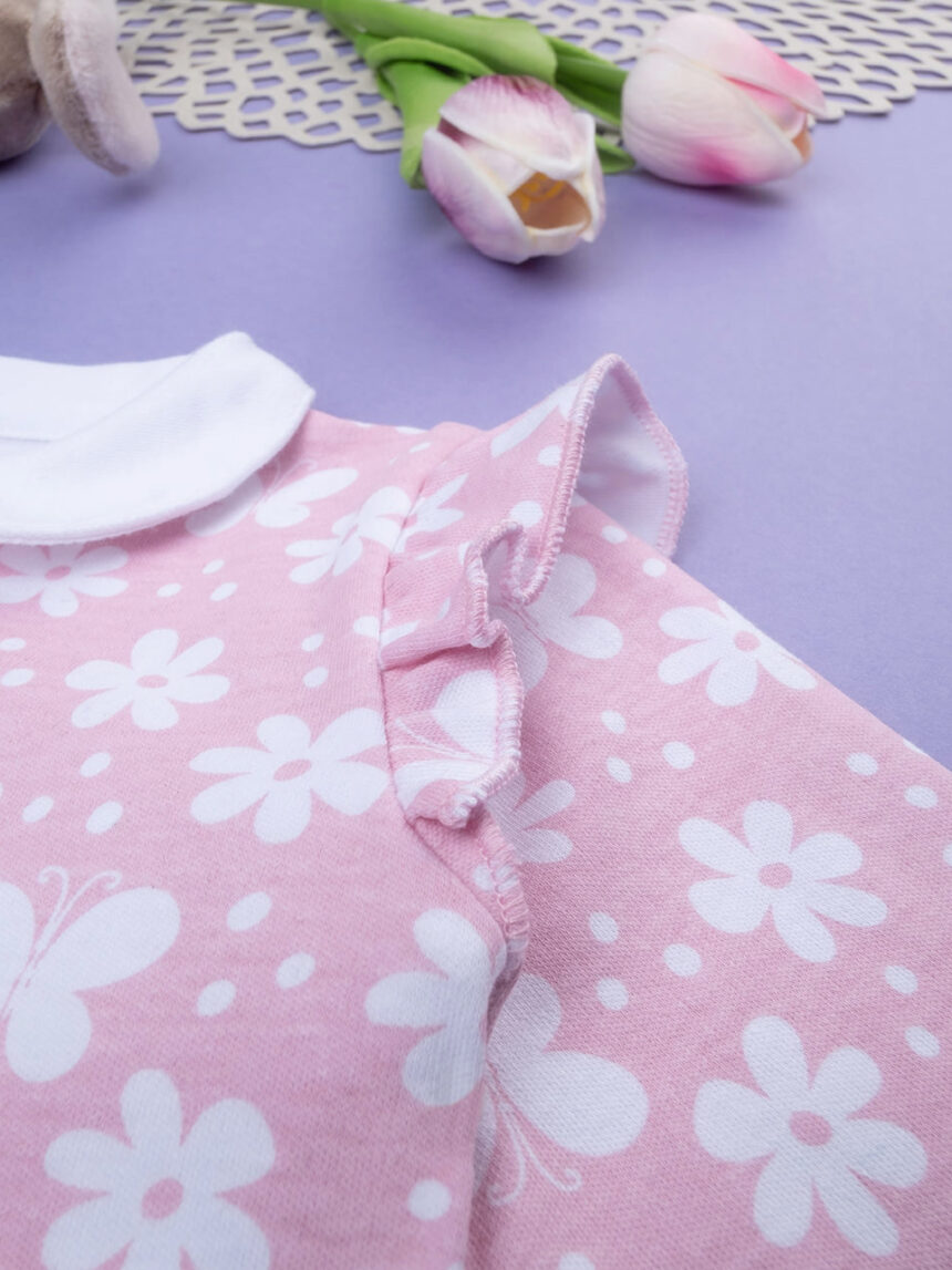 Fato de dormir 'flowers' rosa bebé - Prénatal