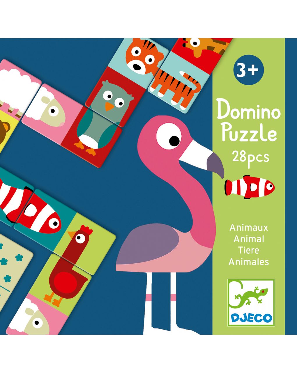 Domino animo-puzzle 28 cartões - djeco - Djeco