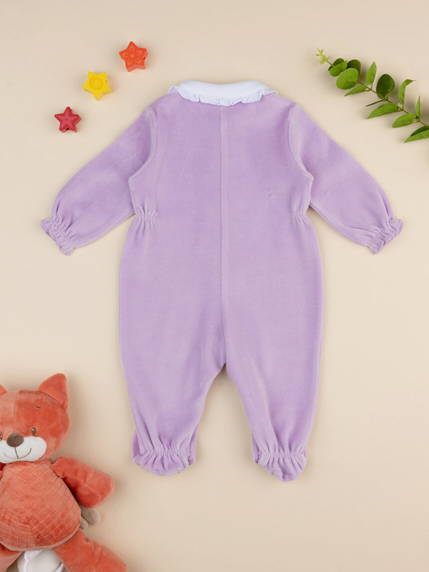Fato de dormir lilás para bebé chenille - Prénatal