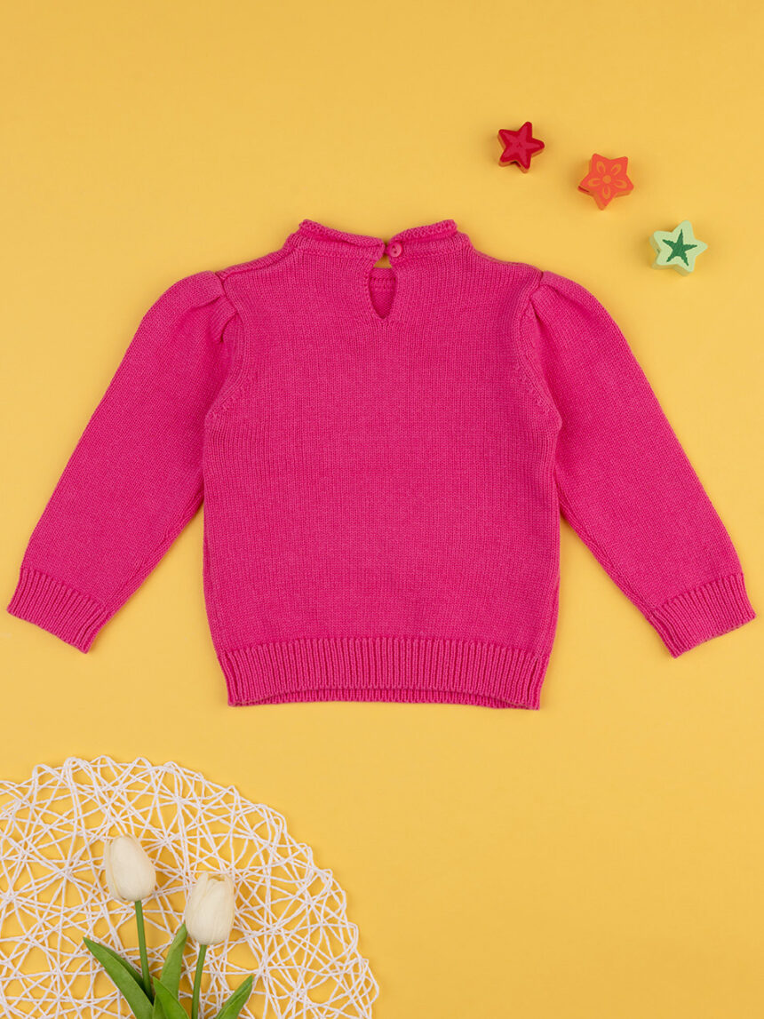 Camisola tricot rosa de menina - Prénatal