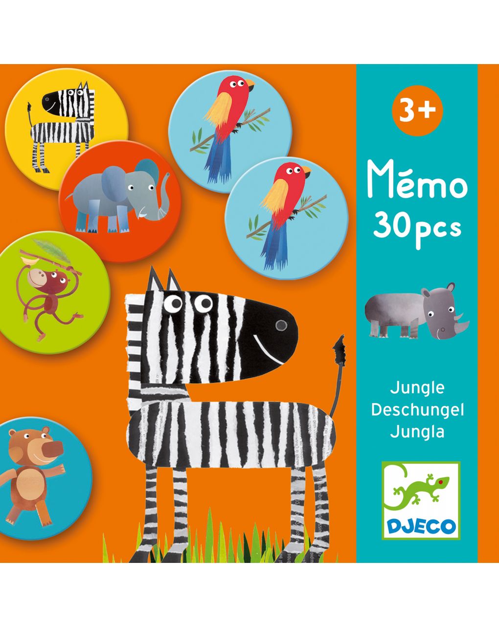 Memo jungle 30 elementos - djeco - Djeco