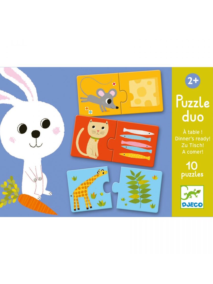 Jantares prontos 10 puzzles de azulejos - djeco - Djeco