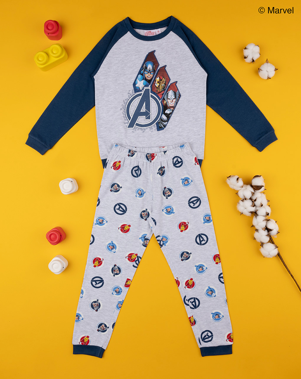 Pijama de criança "avangers" cinzento - Prénatal