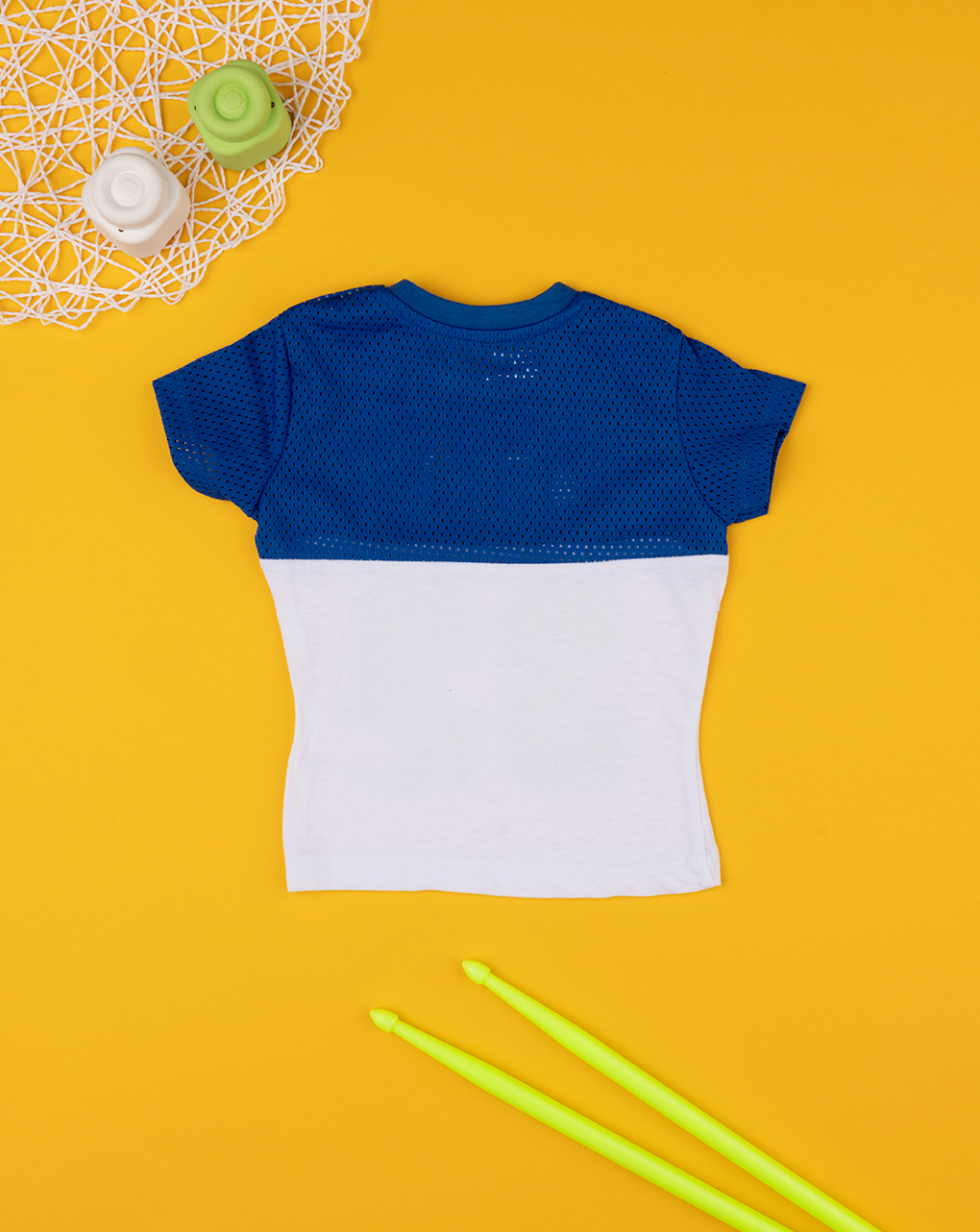 T-shirt desportiva de manga curta do rapaz de bloco de cores - Prénatal