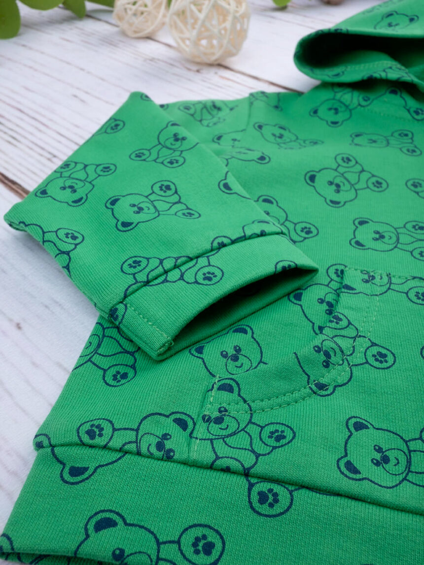 Felpa bimbo verde "teddy - Prénatal