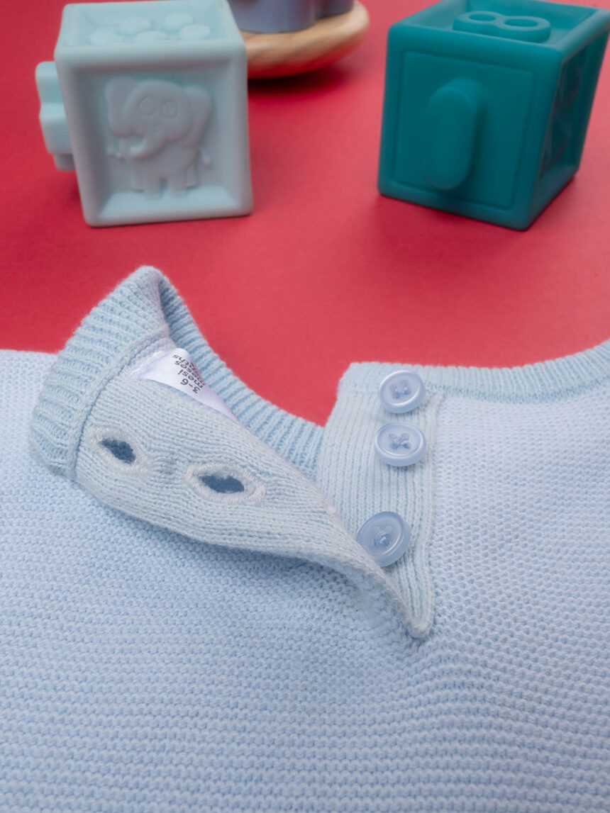 Fato tricot azul bebé - Prénatal