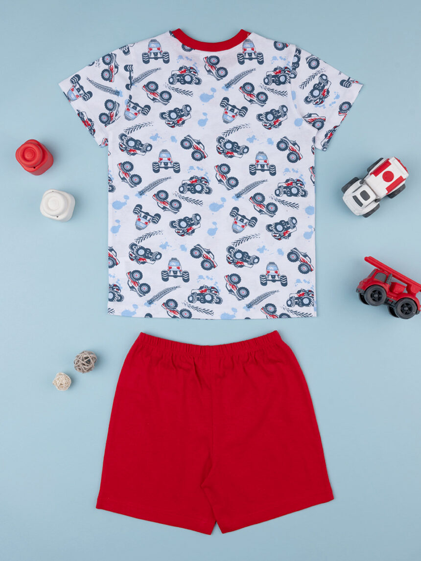Pijama vermelho/branco de camisola de rapaz - Prénatal