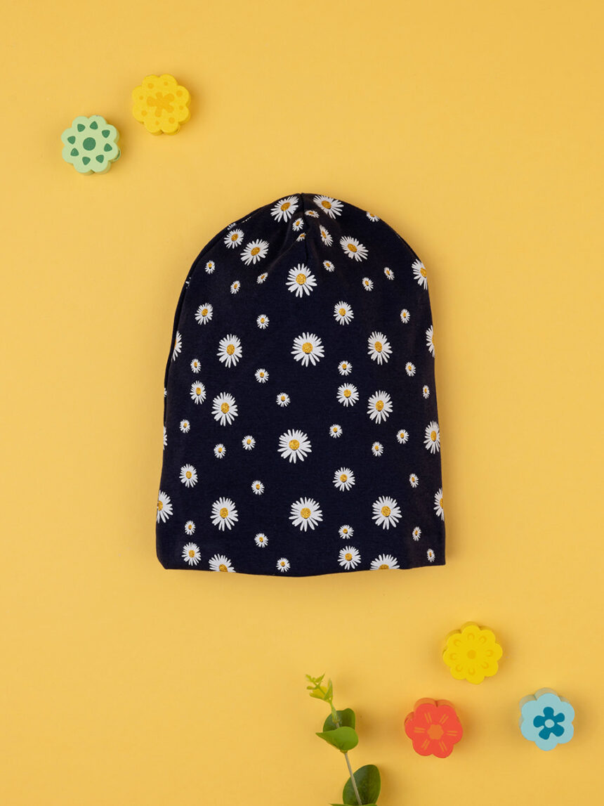 Gorro azul bebé com margaridas - Prénatal