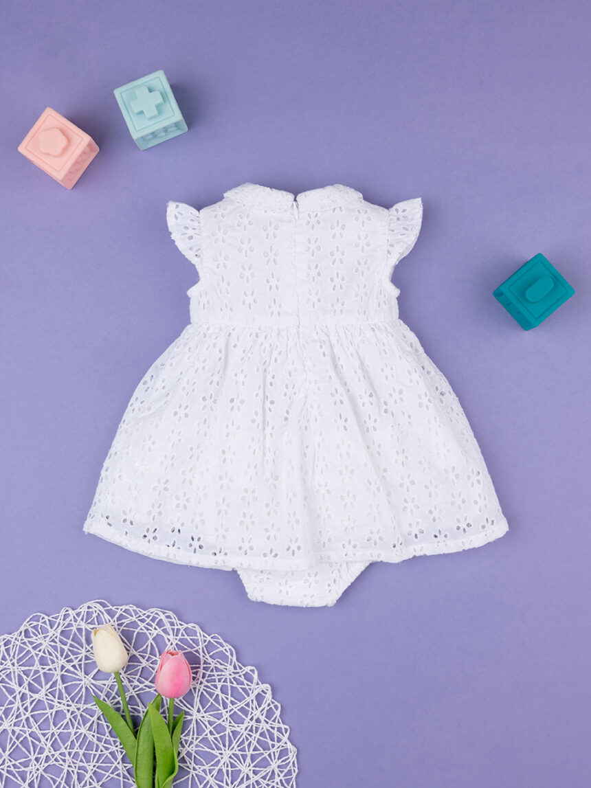 Vestido sangallo de menina branco - Prénatal