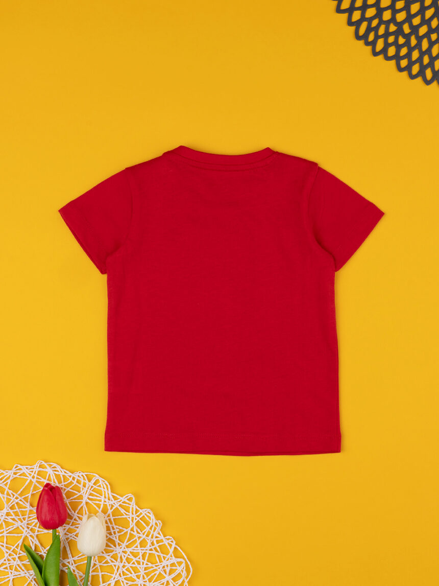 T-shirt vermelha 'pré-natal' para bebé - Prénatal