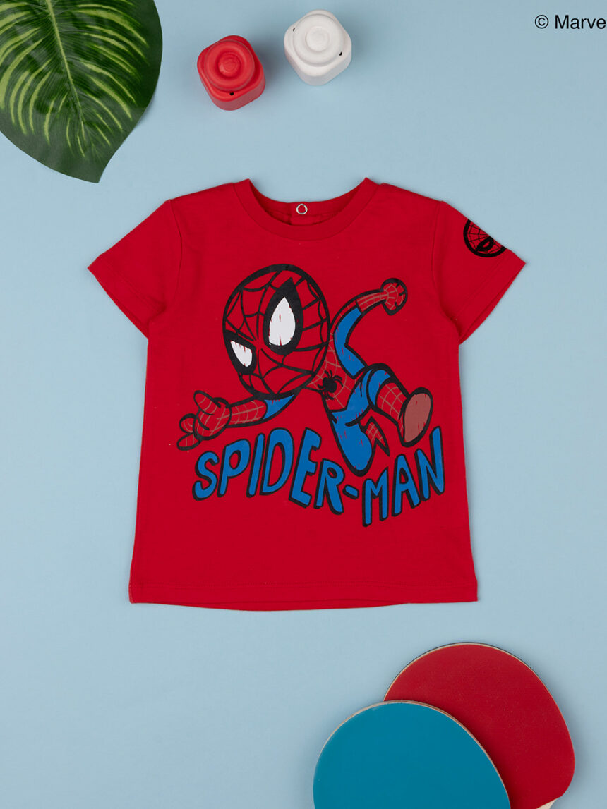 T-shirt bimbo "spiderman" rossa - Prénatal