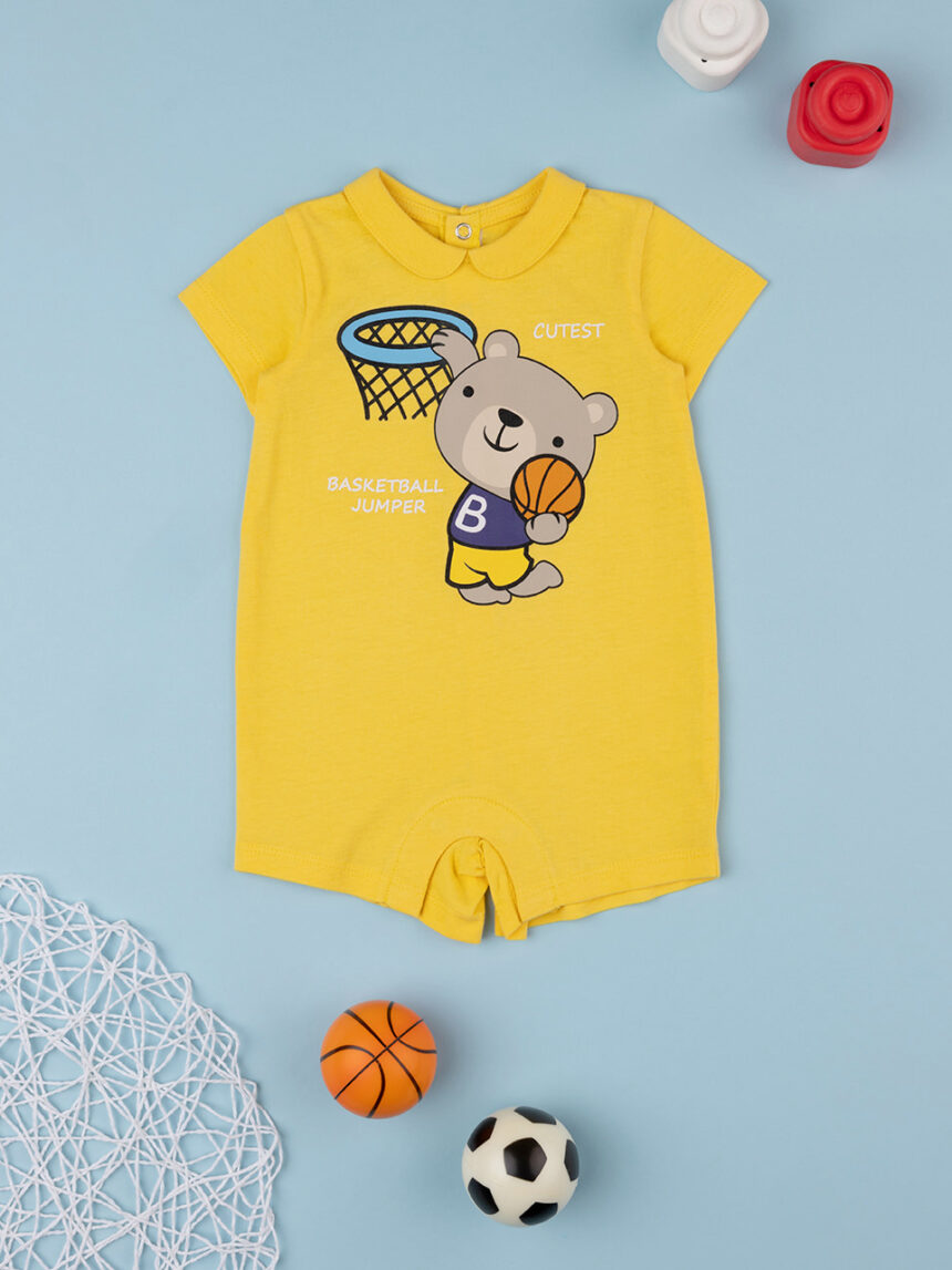 Lambidelas amarelas 'basquetebol' para bebés - Prénatal