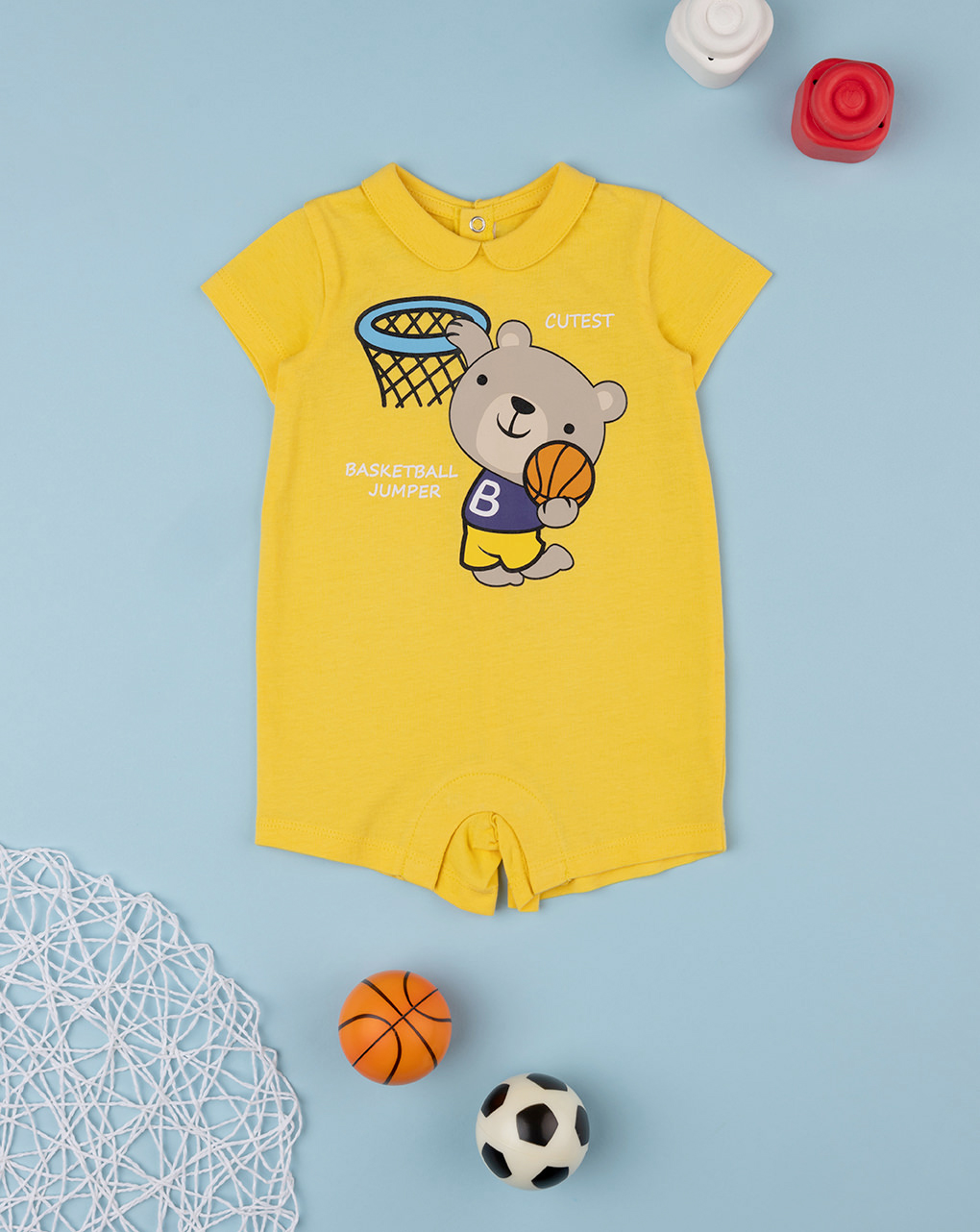 Lambidelas amarelas 'basquetebol' para bebés - Prénatal