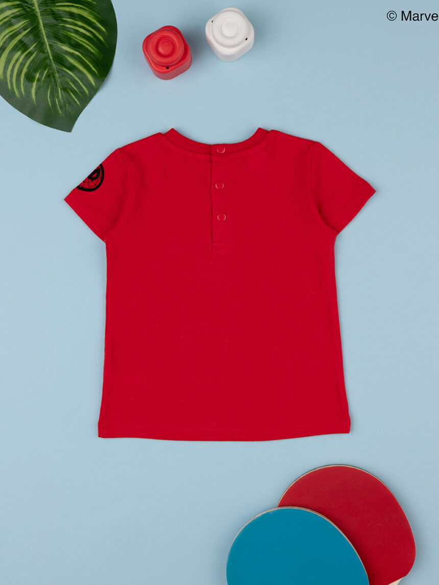 T-shirt bimbo "spiderman" rossa - Prénatal