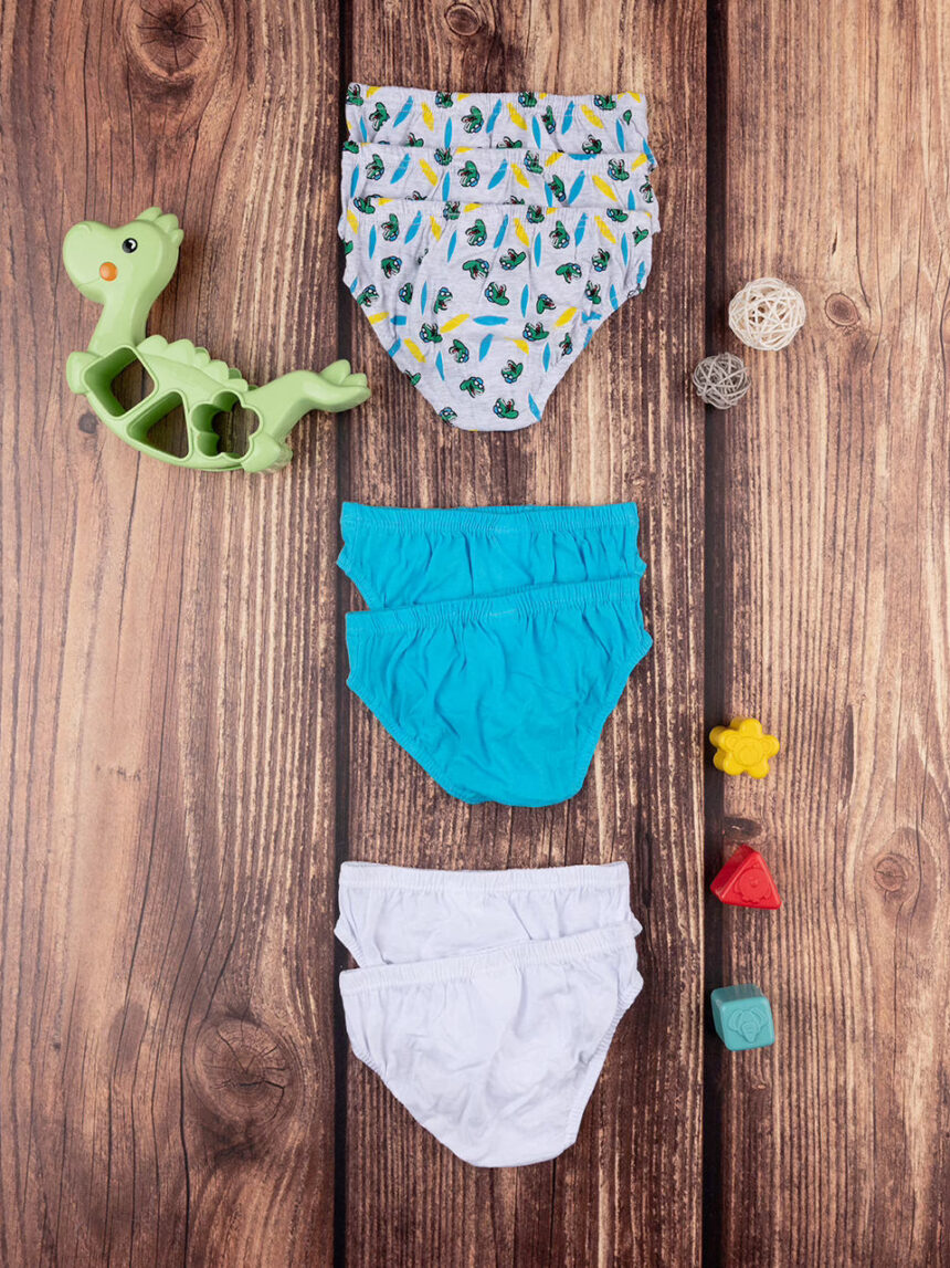 Pacote de 7 cuecas para bebés dinossauros - Prénatal