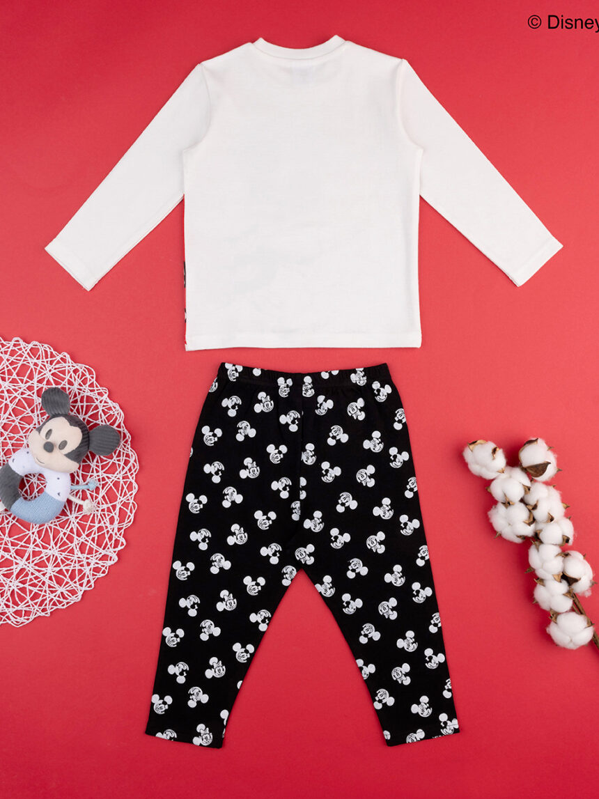 Pijama de bebé "mickey" preto/branco - Prénatal