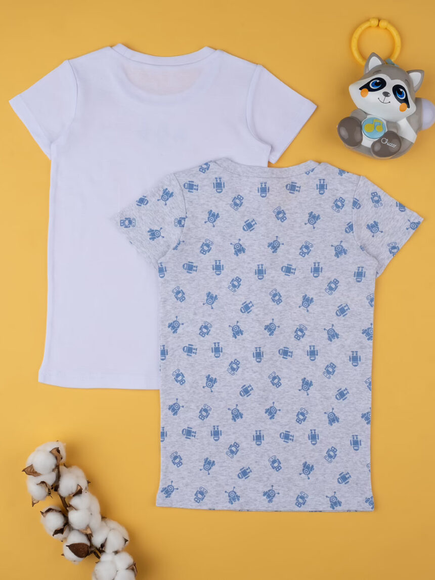 Embalar 2 t-shirt de tempo rapaz "robô". - Prénatal