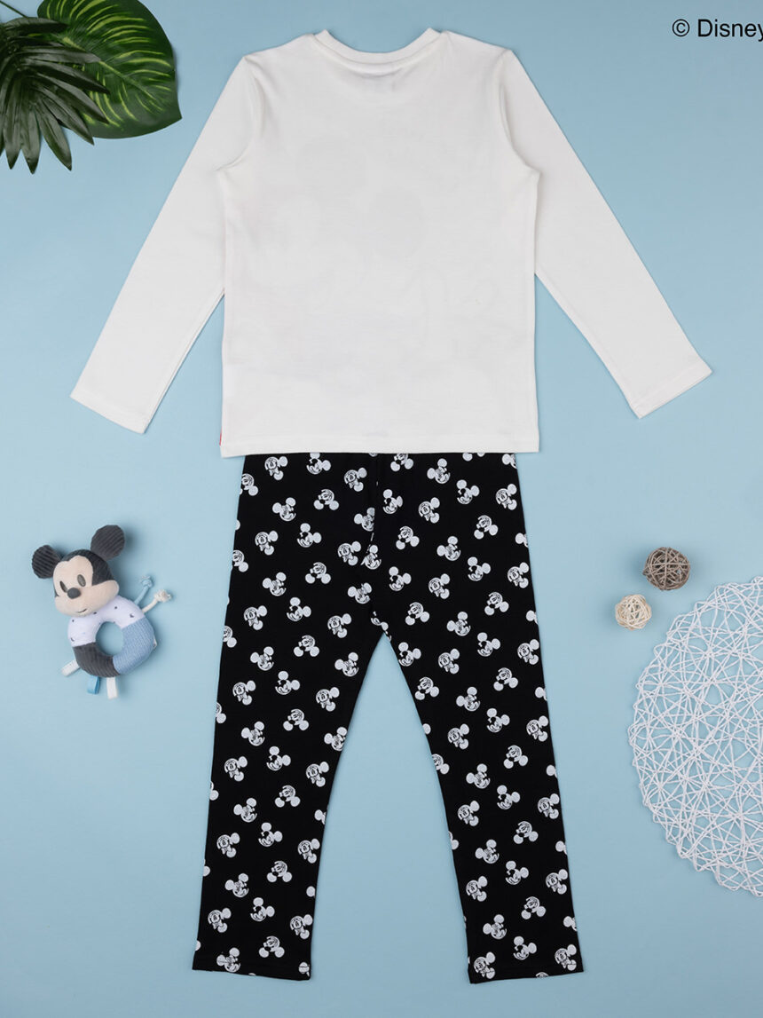 Pijama de rapaz "mickey" branco/preto - Prénatal