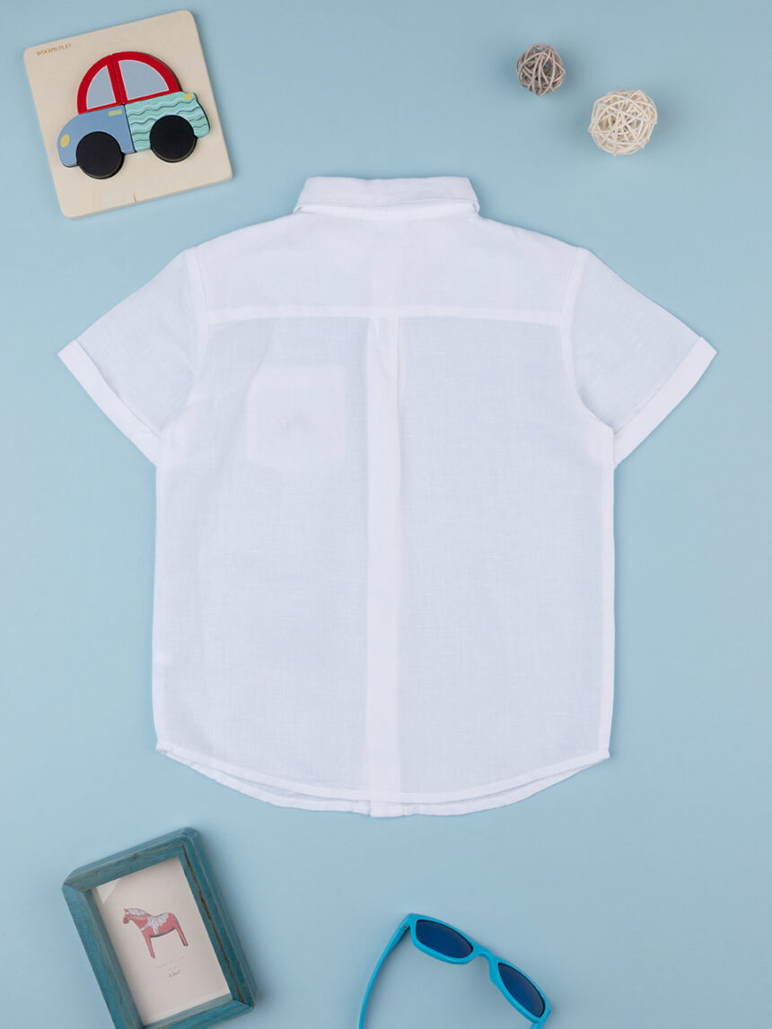 Camisa branca de linho bebé - Prénatal