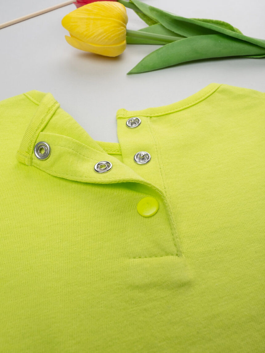 T-shirt casual para raparigas total verde - Prénatal