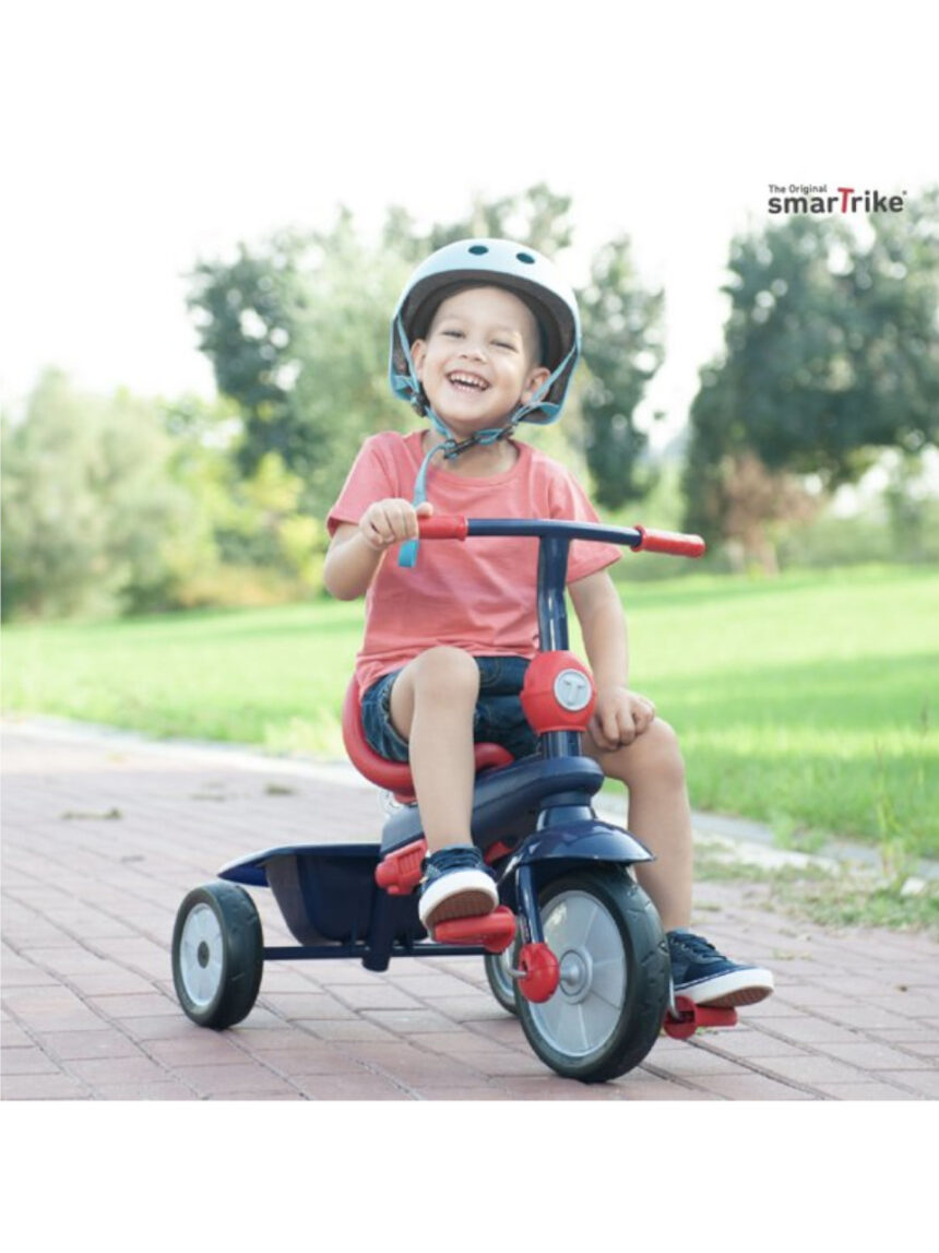 Triciclo 4 em 1 vanilla rosso e navy - smart trike - Smart Trike