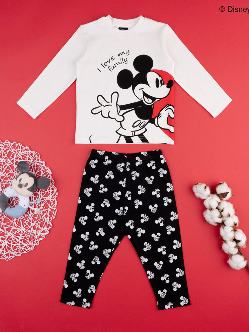 Pijama de bebé "mickey" preto/branco - Prénatal