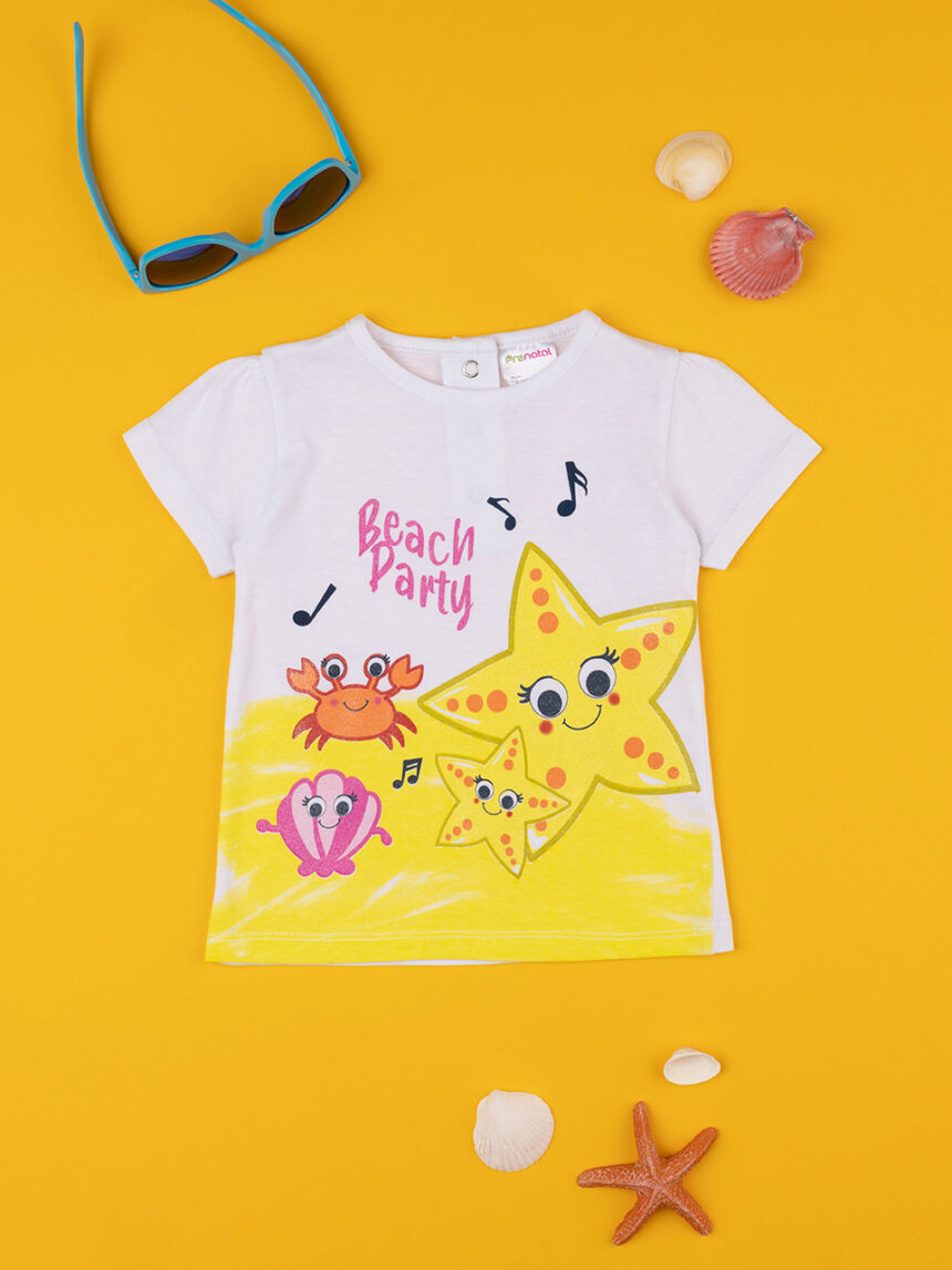 T-shirt para raparigas "beach party" - Prénatal
