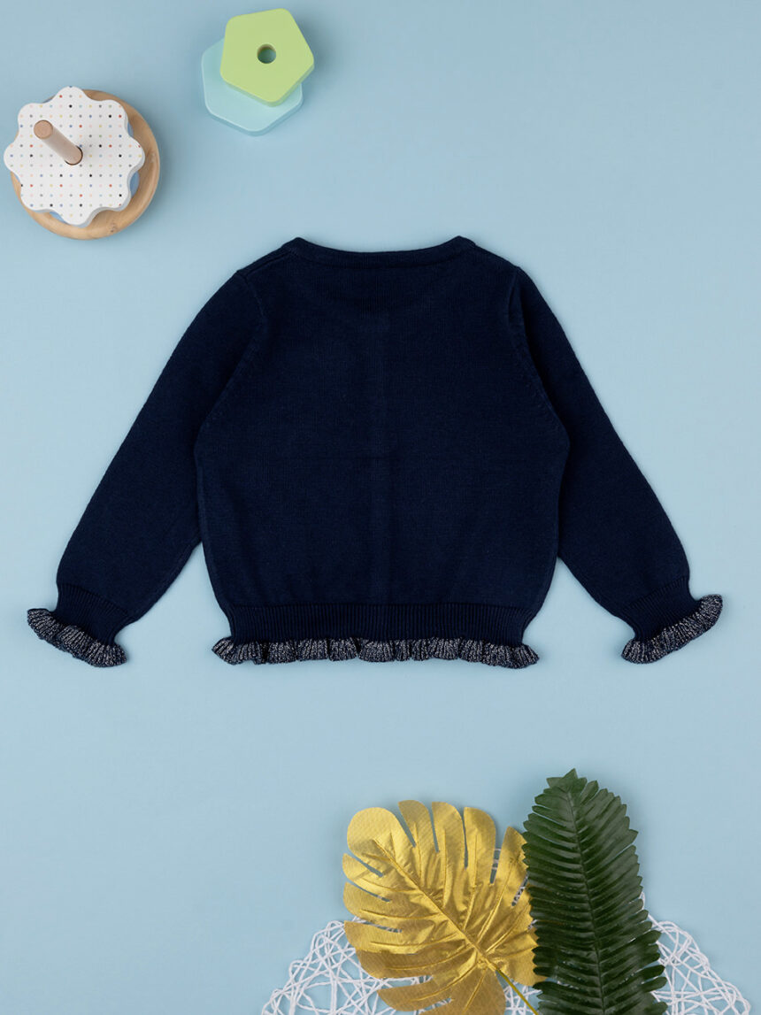 Cardigã de tricot de menina com lurex - Prénatal
