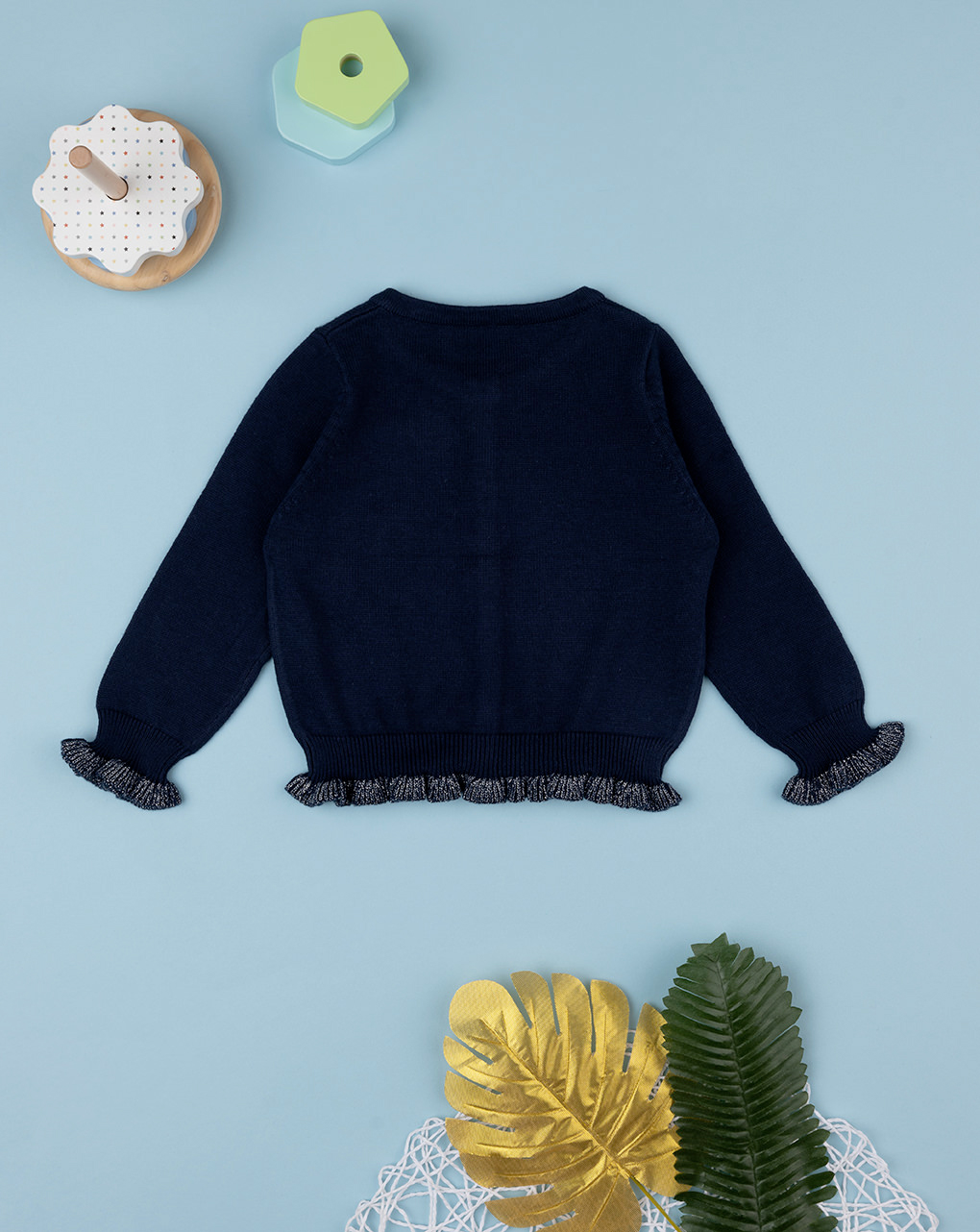 Cardigã de tricot de menina com lurex - Prénatal