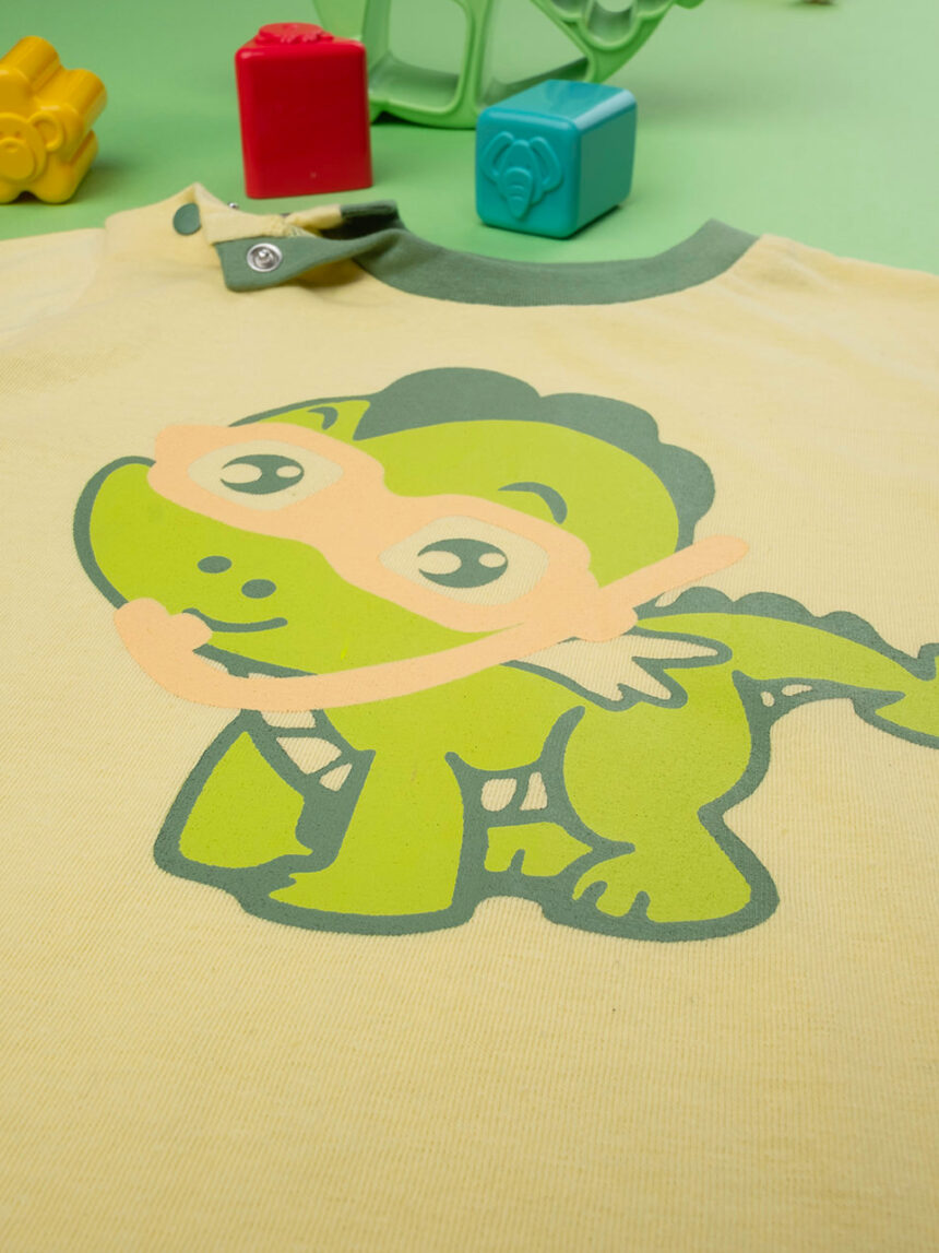 Pijama amarelo/verde de camisola de rapaz - Prénatal