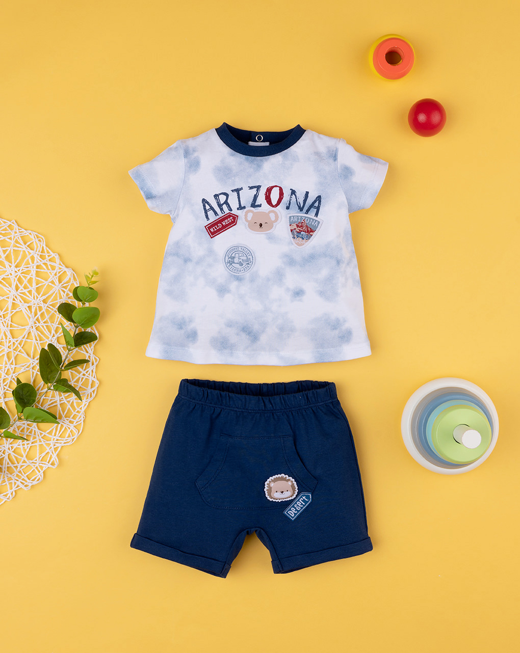 Arizona' fato de bebé branco/azul - Prénatal