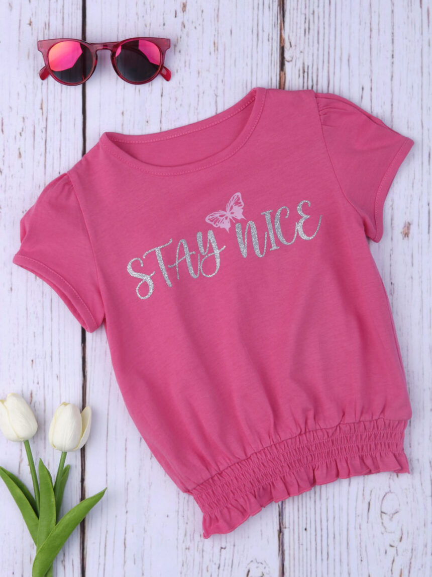 T-shirt girl "stay nice" - Prénatal
