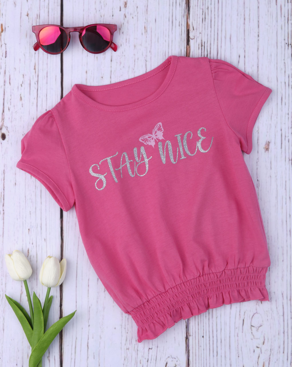 T-shirt girl "stay nice" - Prénatal
